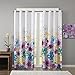 Intelligent Design Olivia Total Blackout Bedroom, Casual Darkening Window Living Room, Floral Print Grommet Black Out Single Curtain, 1-Panel Pack, 84