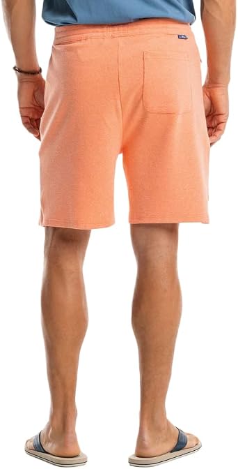 Southern Tide Men's Backrush Heather Lounge Short Heather Mango XL