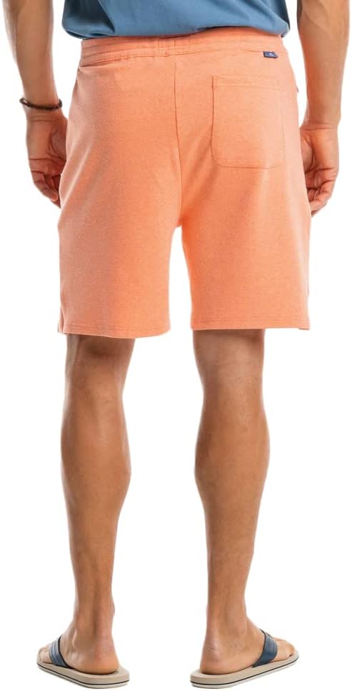 Southern Tide Men's Backrush Heather Lounge Short Heather Mango XL