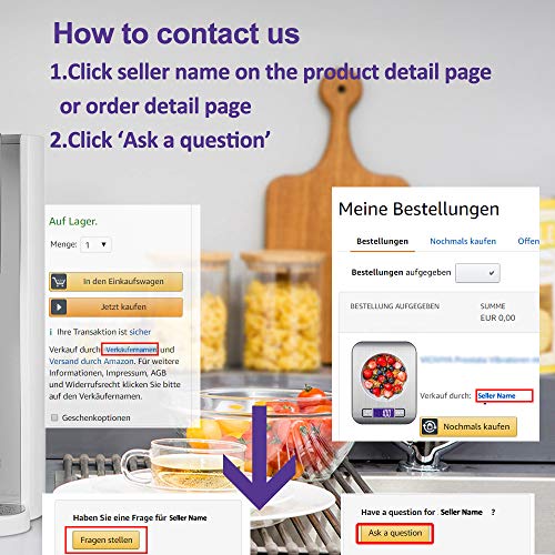 Keukenweegschaal Digitale 10KG, Digitale Keukenweegschaal Gram Küchenwaage Huishoudelijke Schaal met LCD Display Letter Schaal Digitale Kitchen Scale Zilver - Image 4