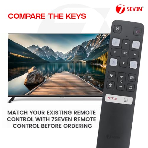 Image of 7SEVEN Remote Control for TCL /Iffalcon Smart HD 4K LED TV with Netflix Function, Universal (Without Google Assist Voice Function)
