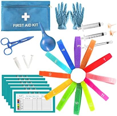 Tlsiod Pet Whelping Kit for 12 Puppies Birth, Keeping Kitten Dogs Cats Breeding Feeding Sets Supplies (Blue)