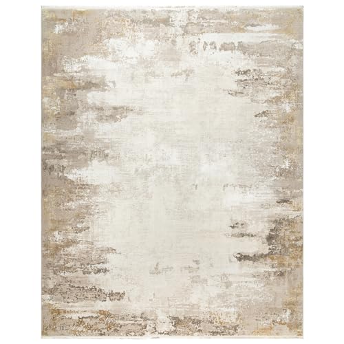 Gertmenian Indoor Contemporary Area Rug - 8x10 Large, Pet-Friendly, Ideal for High Traffic Areas in Living Room, Dining Room, Guest Room, Bedroom, or Entryway - Gela, Beige, 29240