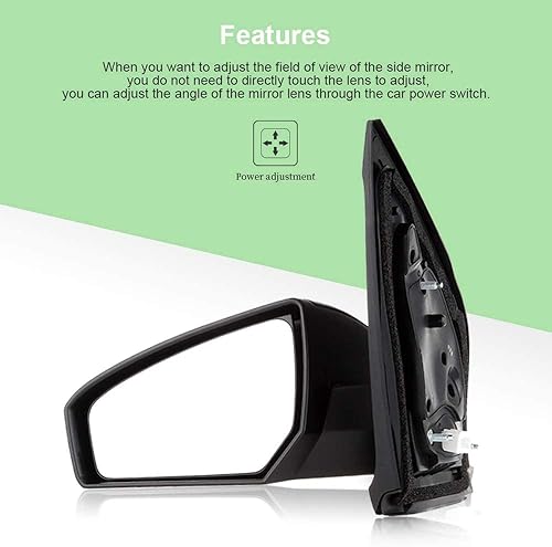 Miniatura 4 de SCITOO Espejos de vista lateral izquierda y derecha para 2007 2008 2009 2010 2011 2012 para Nissan Sentra ajuste de potencia no plegable no