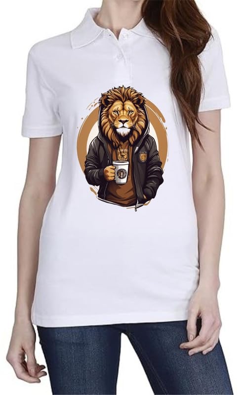 King Coffee White Women Polo T-Shirt-image-8