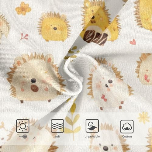 KLL Cute Watercolor Hedgehogs Boys Toddler Cotton Athletic Underwear Breathable Children Undies3