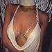 Woeoe Rhinestone Chain Bra Body Chains for Women Sexy Bikini Body Chain Jewelry