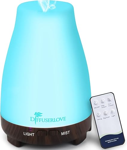 Vista 15 de Diffuserlove Diffuser 2 Pack Essential Oil Diffuser 200ML Remote Control Ultrasonic Aromatherapy Diffuser Mist Humidifiers for Bedroom Office Yoga