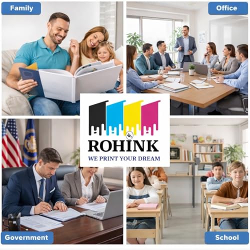 Image of ROHINK Premium Dye Ink Bottles for Brother Printers, T220, T300, T310, T420, T500, T520, T820, T920, T510, T910, T710, T4500W, T800W, T710W - Printer (C /M /Y - 50ml x 3)(Black x 100ml)
