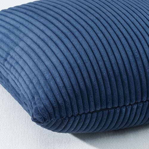 Image of Topfinel Decorative Blue Throw Pillow Covers Cushion Cases, Set of 4 Soft Velvet Modern Double-Sided Designs, Mix and Match for Home Decor, Pillow Inserts Not Included (20x20 inch)