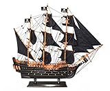 Holz Segelschiff mit Standfuß und vielen Details