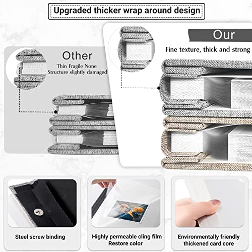Loveer Photo Album Self Adhesive Scrapbook Album For 4X6 5X7 8X10 Pictures, Linen Cover 40 Sticky Pages Diy Memory Book,Birthday Gifts For Women Mom Wedding Baby Family Travel #TOP5