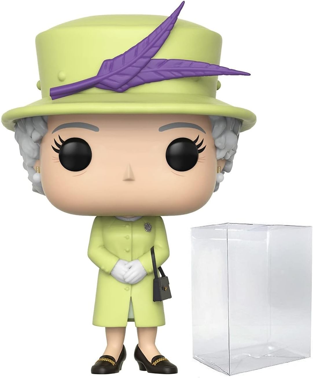 POP The Royal Family - Queen Elizabeth II (Green Outfit) Funko Vinyl Figure (Bundled with patible Box Protector Case) Multicolored 3.75 inches