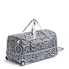 Vera Bradley Womens Recycled Ripstop Xl Foldable Rolling Duffel Travel Bag Tranquil Medallion One Size