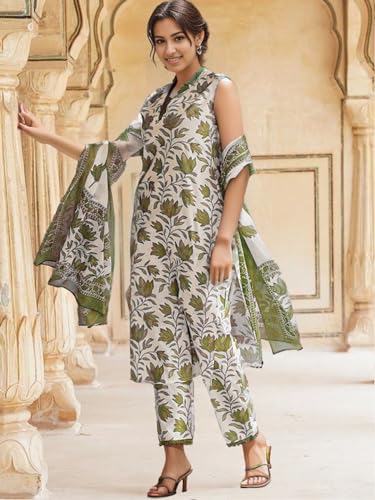 Image of SHIENZY Cotton Blend Kurta Set for Women