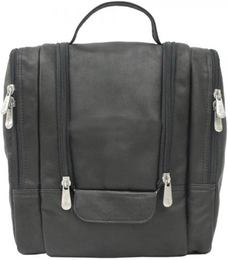 Piel Leather Hanging Travel Toiletry Kit, Saddle, One Size
