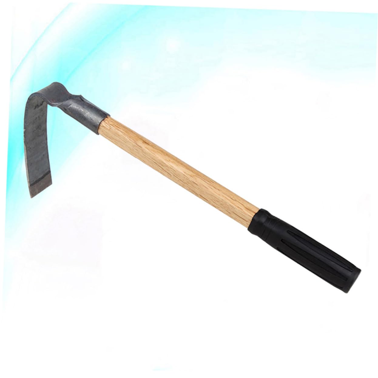 HANABASS Handy Hoe Farm Tools Garden Hoeing Weeding Accessories Long Wooden Handle Steel Hoe for