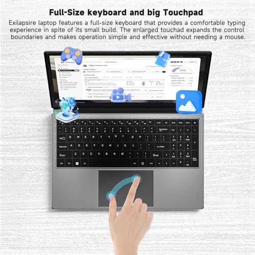 Image of 16 inch Laptop Computer,8GB RAM 256GB SSD Storage Laptop PC,with AMD A9 Processor(up to 3.2GHz),IPS FHD Display,Win11,Students & Work Notebook Computer,9000mAh Battery,Cooling System