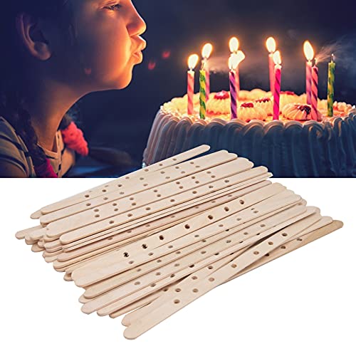 50 soportes de mecha de madera para velas 180x10mm miniatura 4