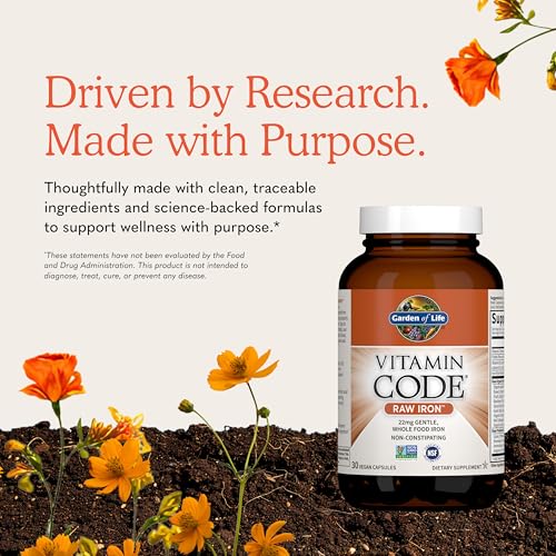 Garden of Life Vitamin Code Raw Iron Supplement, 30 Capsules - image 6