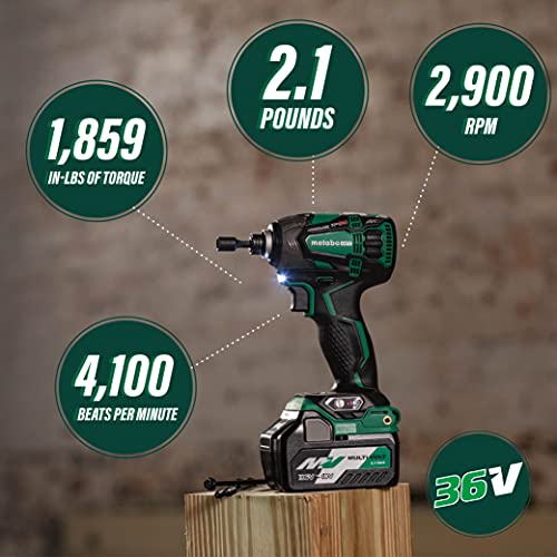 Metabo Hpt 36V Multivolt Triple Hammer Cordless Impact Driver Kit | Two Batteries And Charger | Wh36Dbg #TOP1