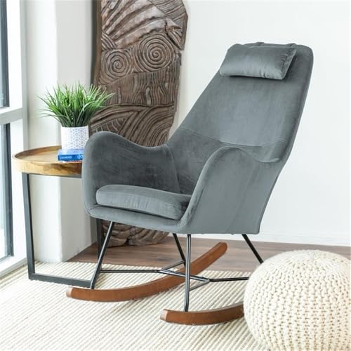 Sillón Plegable Terciopelo Gris miniatura 7