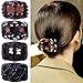 Produktbild 4 Stück Haarkamm Elastisch Perlen, Magie Elastische Comb Haarspangen, Doppel Haarkämme Magic Haarklammer, Magic Beads Haarschmuck, Magic Comb Hair