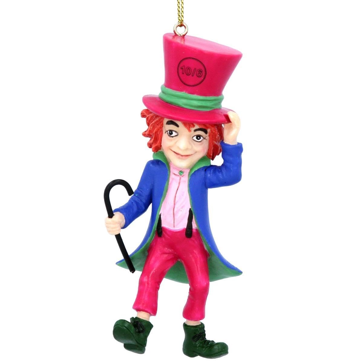 Gisela Graham Mad Hatter Resin Christmas Ornament