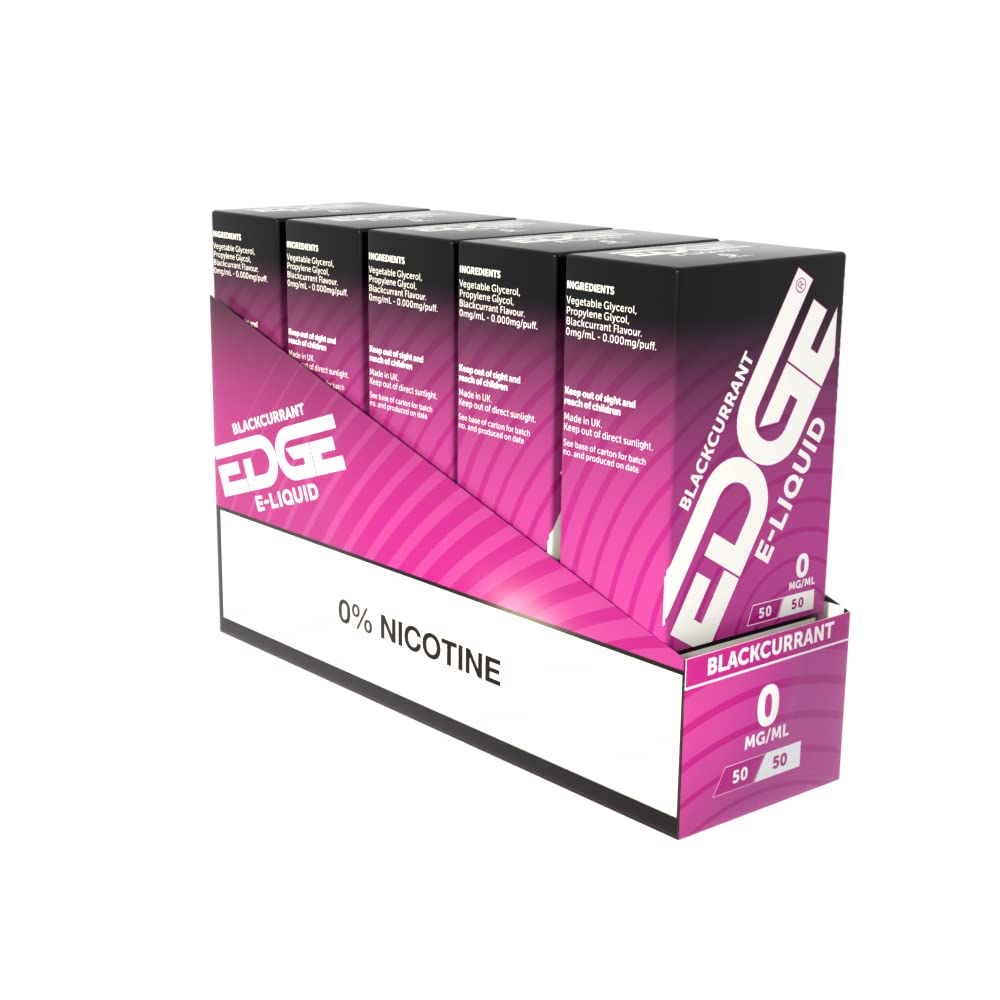 EDGE - 5-Pack Blackcurrant 50-50 10ml Vape Juice 0mg