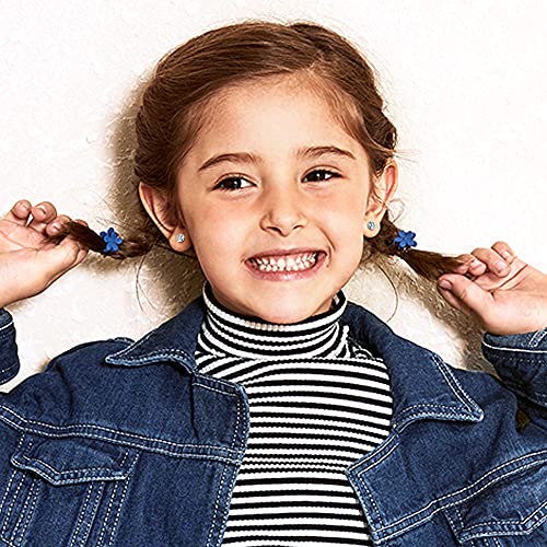 Jstyle 6Pairs Clear Plastic Post Stud Earrings for Women Plastic Earrings for Sensitive Ears Cubic Zirconia Stud Earrings Set 3mm-8mm4