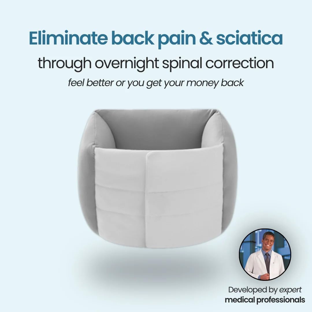 Support Pillow, Lumbar Support Pillow for Sleeping & Driving & Office Use, 360° Adjustable Wrap Around, Breathable Silk Cotton Lumbar Cushion, Relief Lower Back Nervous (1PC)