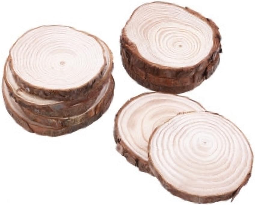 10pcs DIY Wood Slices Round Log Discs for Wedding Decor
