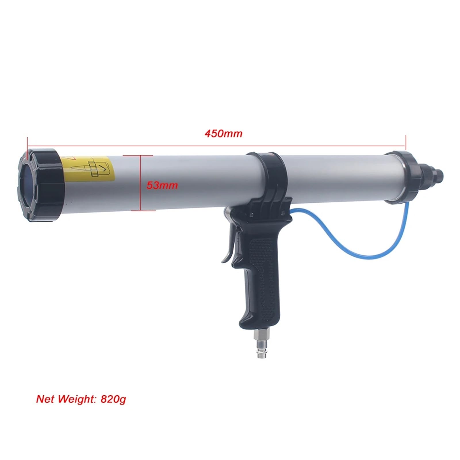 15 cali 600 ml kiełbasa pneumatyczny pistolet uszczelniający silikonowy pistolet do uszczelniania gumy powietrznej aplikator narzędzie (wtyczka powietrza)