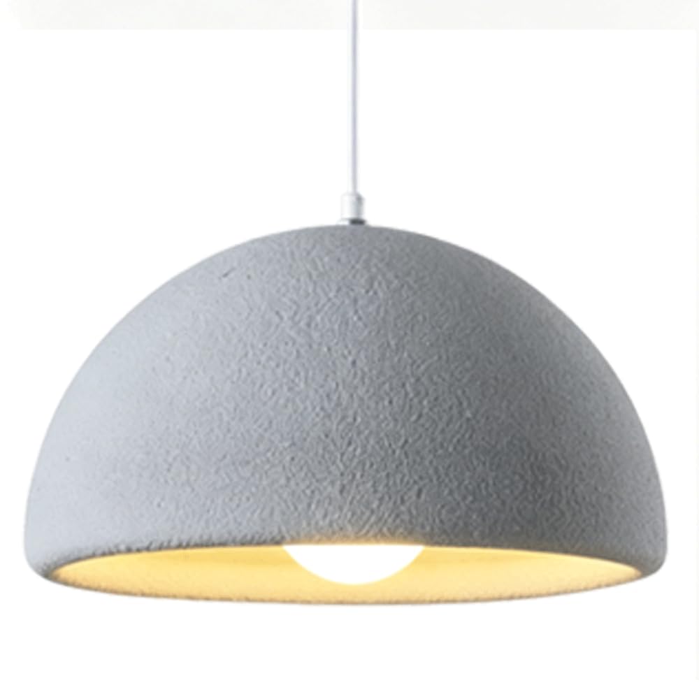 ESIYUVO Minimalist Dome Pendant Light Dome Hanging Lamp Retro Semi-Circle Chandelier High-Density Polystyrene Kitchen Island Lighting Fixture E27 for Entryway Bar Counter Corner Apartment Loft
