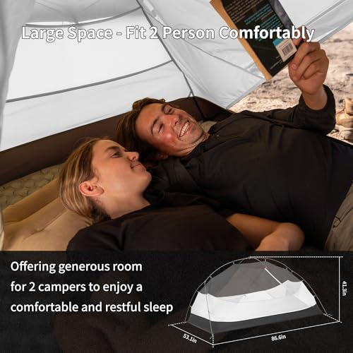 Image of Naturehike Mongar Upgraded 1 /2 /3 Person Backpacking Tent,Waterproof Lightweight Camping Tent with Footprint