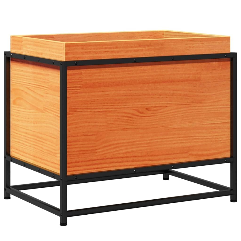 vidaXL Jardinera de Madera Maciza Pino marrón Cera 60x40x50 cm, Jardinera de Exterior, Jardinera para Flores, macetero para Tomates