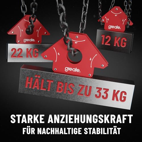 Winkelmagnet Set für Schweißarbeiten 6er Set mit stabiler Fixierung
