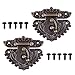 GTHER 2 Set 55x48mm Antique Vintage Latch Hasp Drawer Cabinet Wooden Jewelry Box Case Hasp Latch with Screws