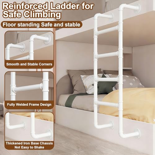 Escalera de ático y litera metálica para optimizar accesos en casa 4