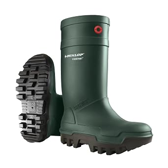Dunlop PUROFORT THERMO+C662933 Mens S5 CI SRC Safety Wellington Boots Green 37