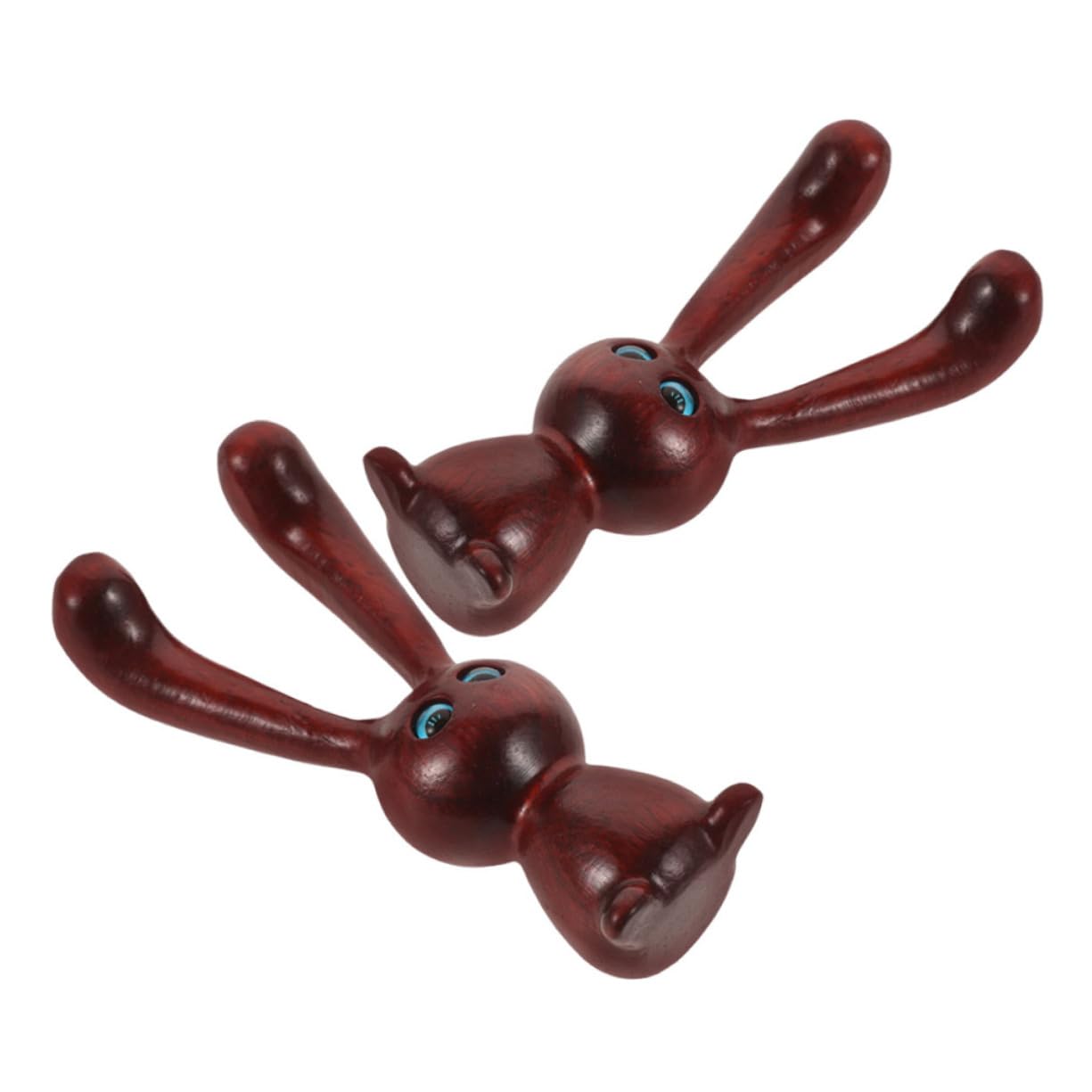 Gogogmee 2pcs Natural Sandalwood Rabbit Shape Gua Sha Tool Wooden Facial Massager for Eye Wrinkle Reduction