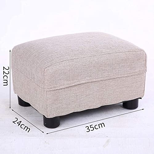 Siège cuboïde rembourré avec repose-pieds de rangement multifonction