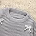 Tinypainter Toddler Girl Bow Sweater Cute Knitted Pullover Fall Winter Clothes 1-5T Gray
