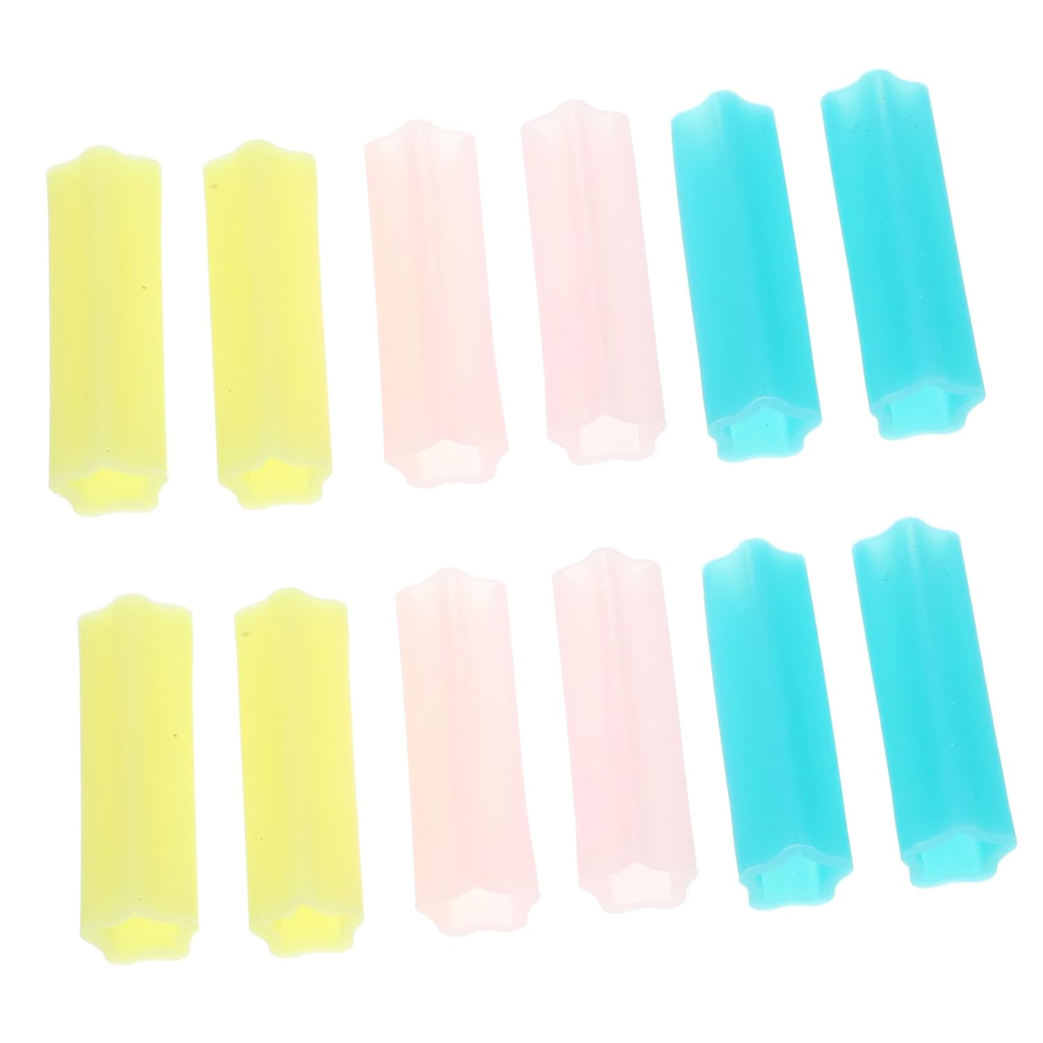12pcs Manicure Scissors Handle Protectors Silicone Cover for Cuticle Trimmer Salon Nippers Tweezers Tip Sleeves