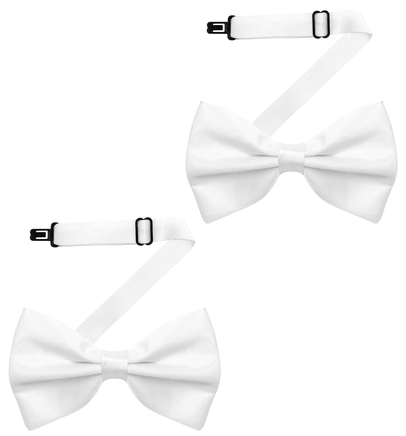 MDSTYLE 2 Pack Pre-Tied Adjustable Bow Ties for Men - Formal Bow Tie for Wedding Tuxedo Prom Business Special Occasions