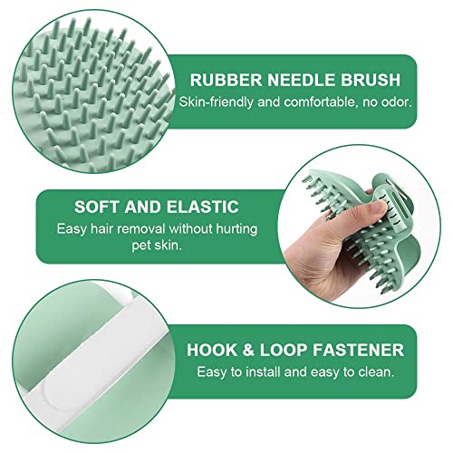Image of MiOYOOW Cat Self Groomer, Soft Elastic Corner Massage Combs Brush for Cat Grooming Bathing Cleaning Relaxing, Green, Hair Brush for Cats of All Ages