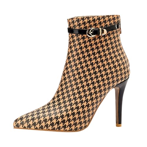 Bottines d'hiver pour femme à talon étroit et bout pointu chic