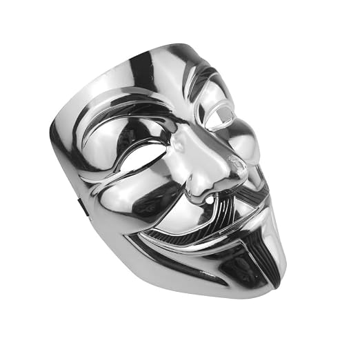 Udekit Hacker Mask V pour Vendetta Anonyme Masques pour Adulte Enfants Halloween Carnaval Cosplay Costume Accessoires de Fête – vue 5