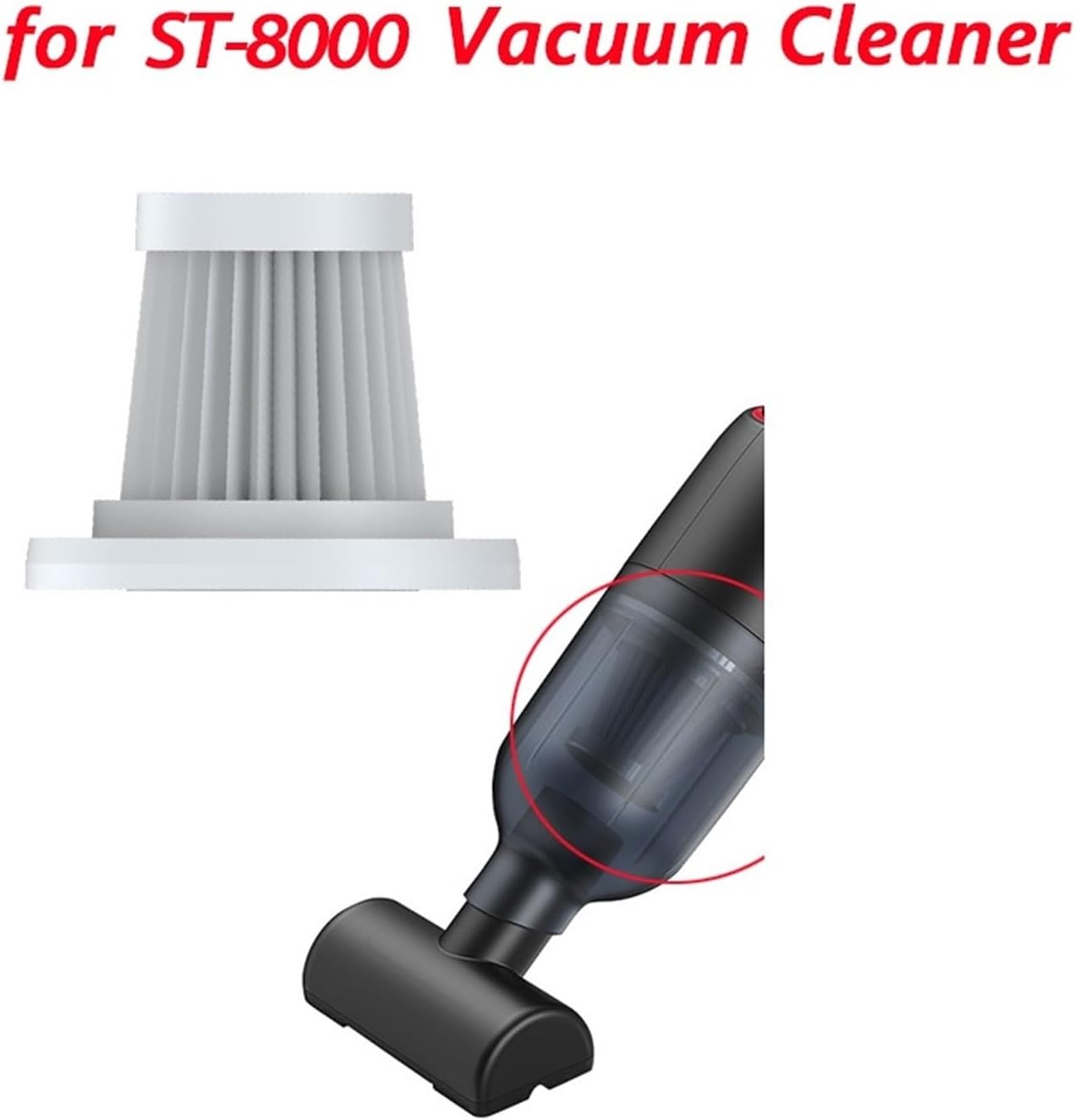 3PCS Vacuum Cleaner Accessories Filter For 6053 ST-8000 Replacement Filter Handheld Cordless Vacuum Cleanerr(For 6053)