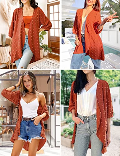 Image of Yekaty Kimonos for Women Lightweight Summer Cardigan Loose Beach Cover Up